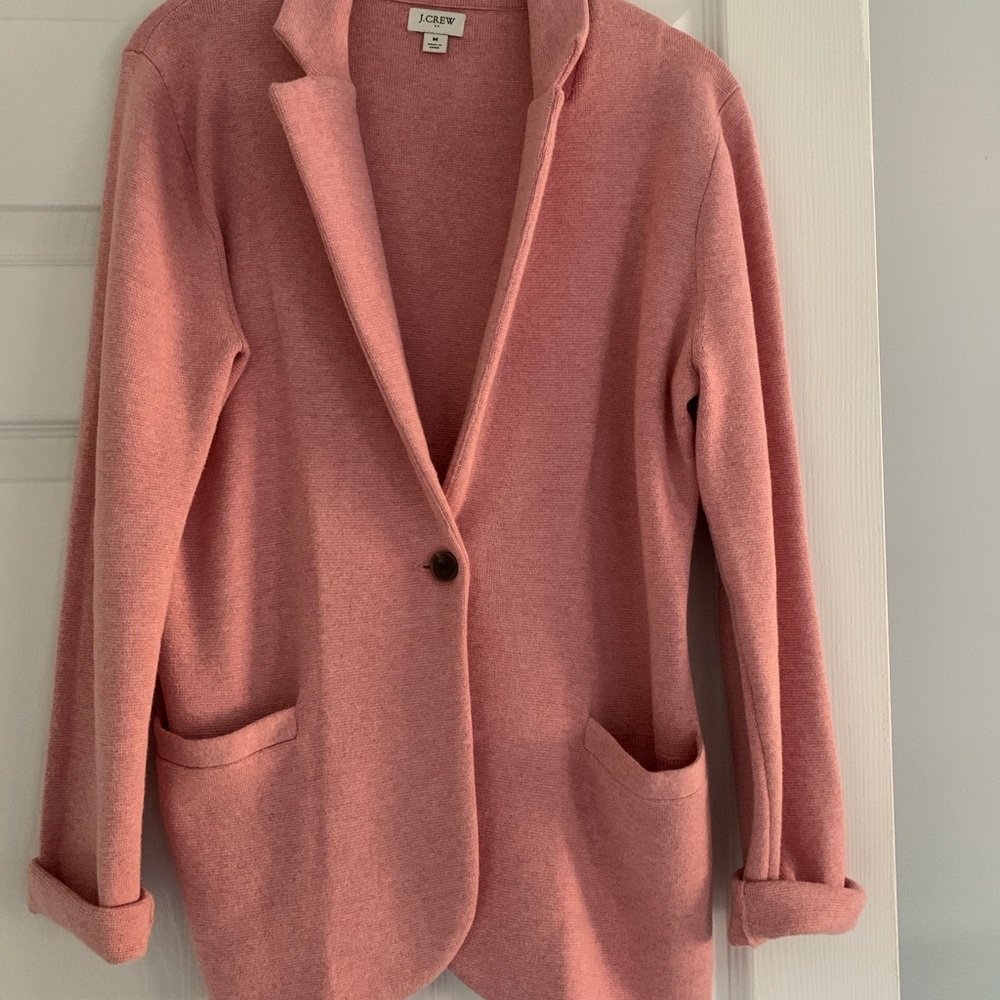 J crew heather pink blazer